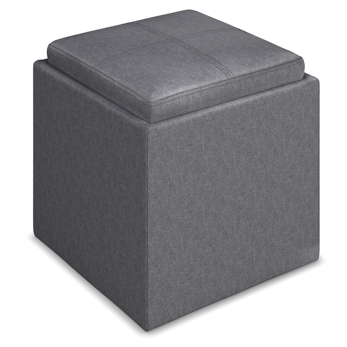 Rockwood - Upholstered Cube Storage Ottoman With Tray by Unique Piece Furniture