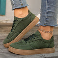 Women’s Round Toe Elegant Student Casual Lace-Up Shoes by FitiqueFit