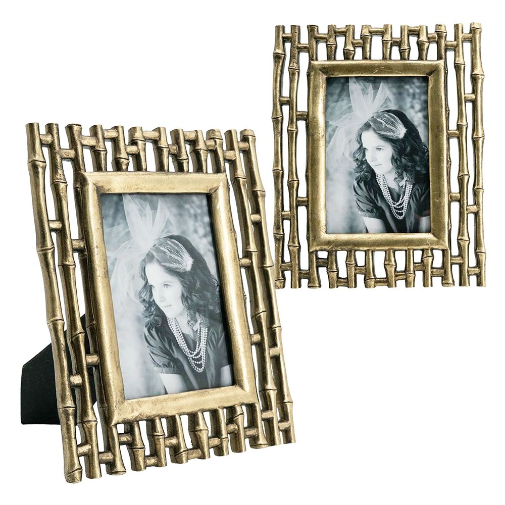 Photo Resin Frame, Opening (Set of 2) - Gold by Unique Piece Furniture