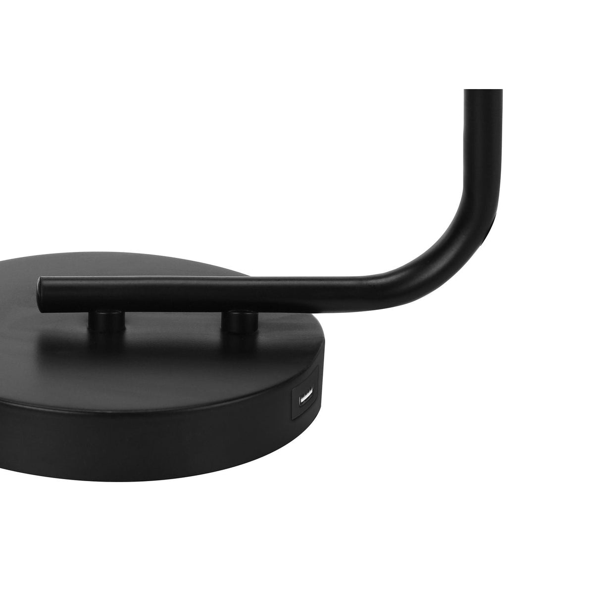 Lighting, Table Lamp, USB Port Included, Glass Shade, Modern - Black by Unique Piece Furniture