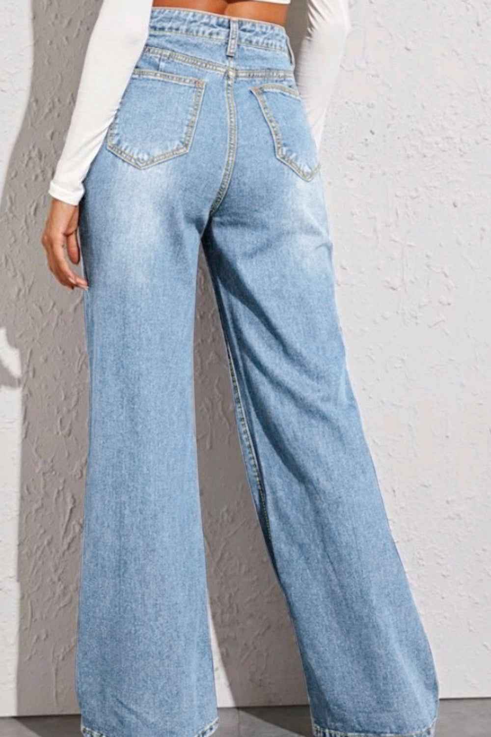 High Waist Wide Leg Jeans by Wild and Free Boutique