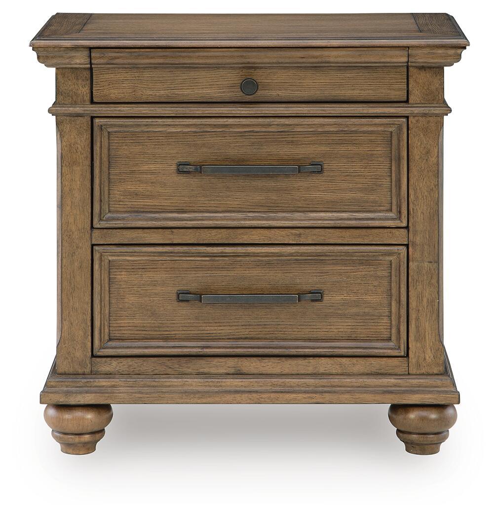 Karallin - Three Drawer Night Stand - Medium Brown by Unique Piece Furniture
