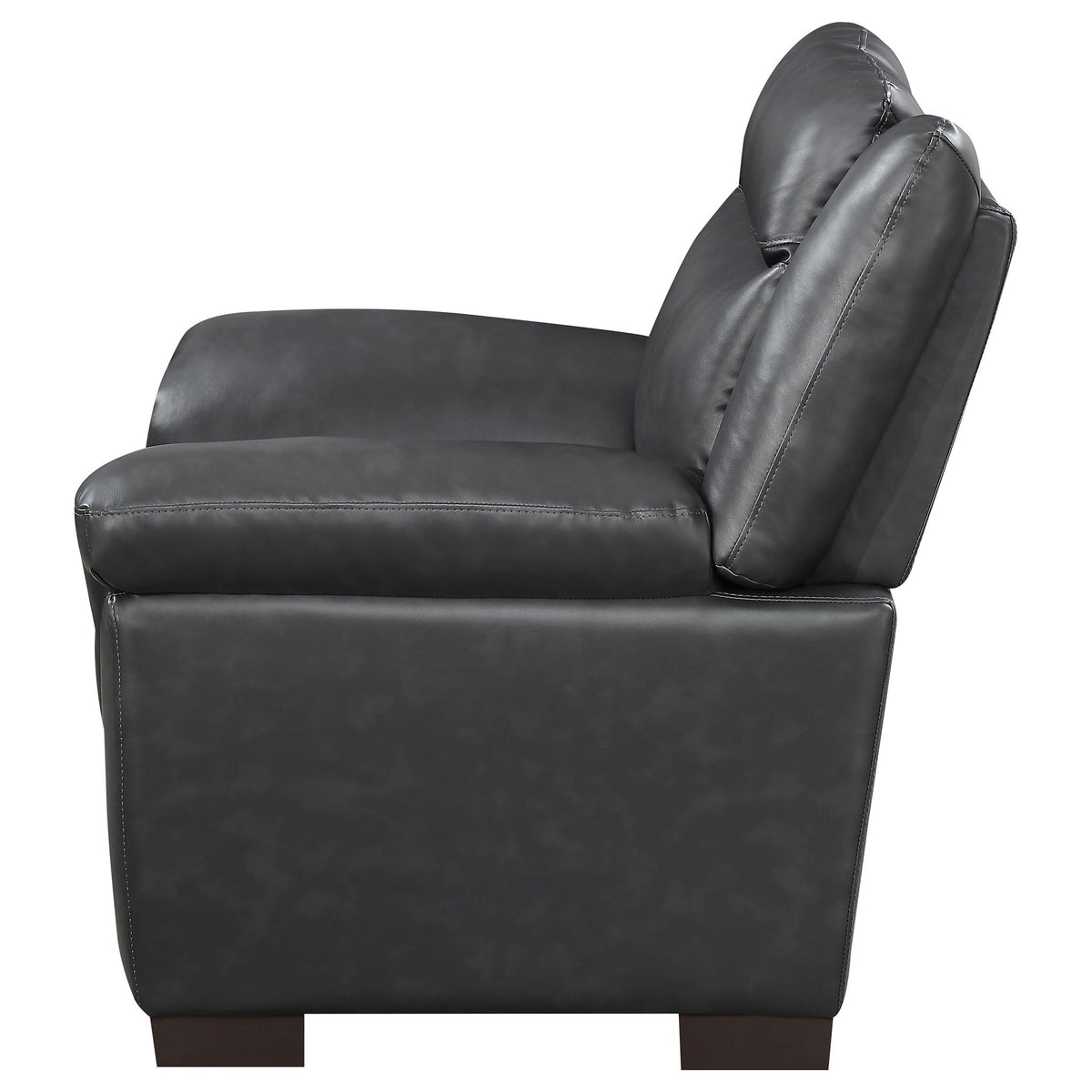 Arabella Upholstered Padded Arm Accent Chair Grey by Unique Piece Furniture