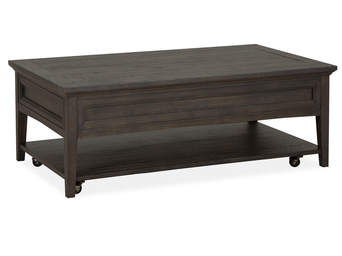 Westley Falls - Rectangular Cocktail Table With Casters - Graphite by Unique Piece Furniture