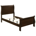 Louis Philippe Wood Twin Sleigh Bed Cappuccino by Unique Piece Furniture