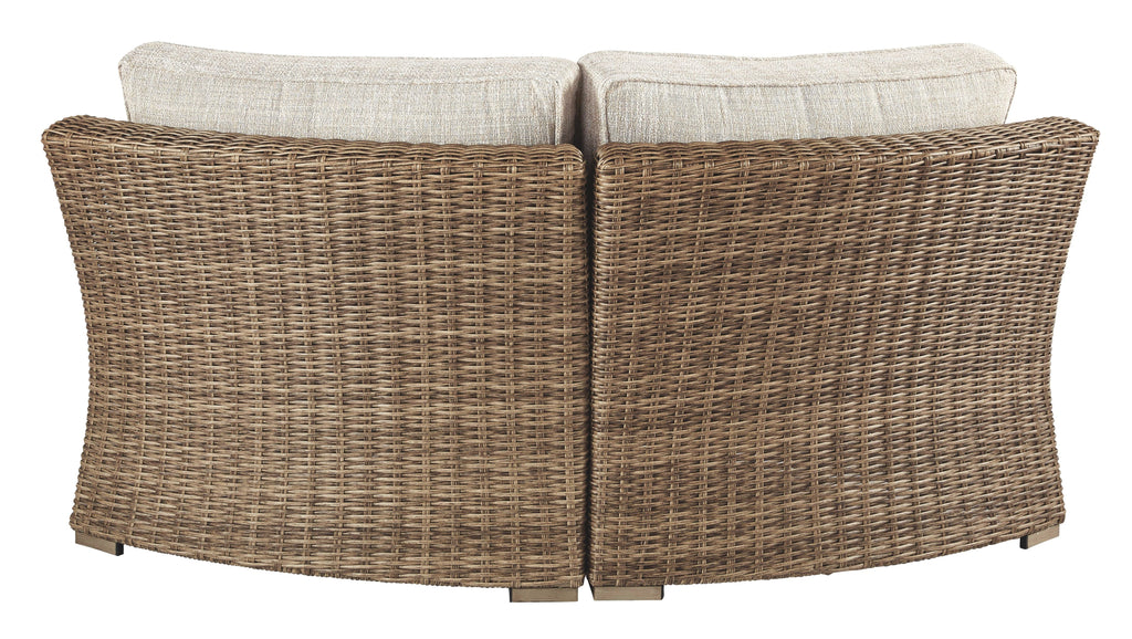 Beachcroft - Curved Corner Chair w/Cushion - Beige by Unique Piece Furniture