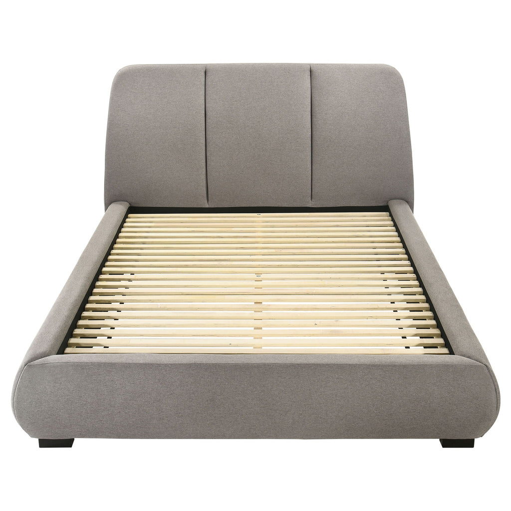 Mokena 46-inch Upholstered Queen Platform Bed Taupe by Unique Piece Furniture