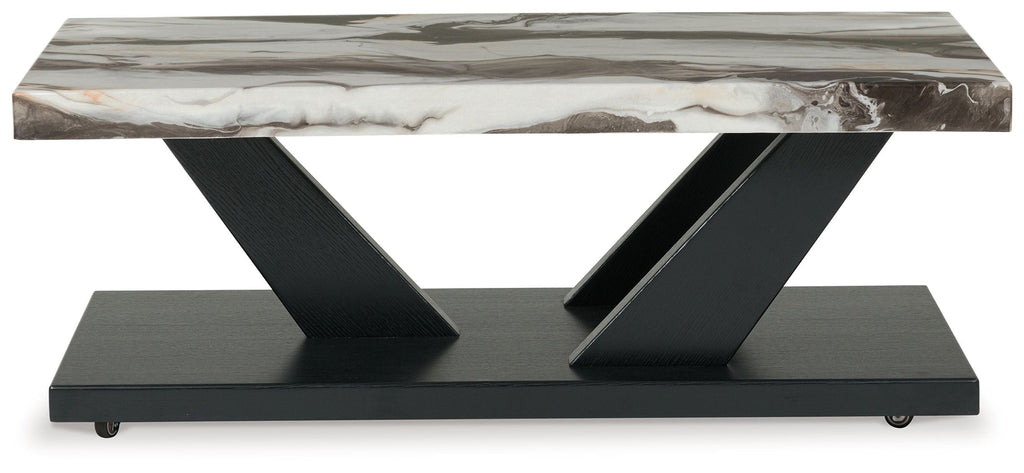 Cendill - Occasional Table Set (Set of 3) - Dark Brown / White / Black by Unique Piece Furniture