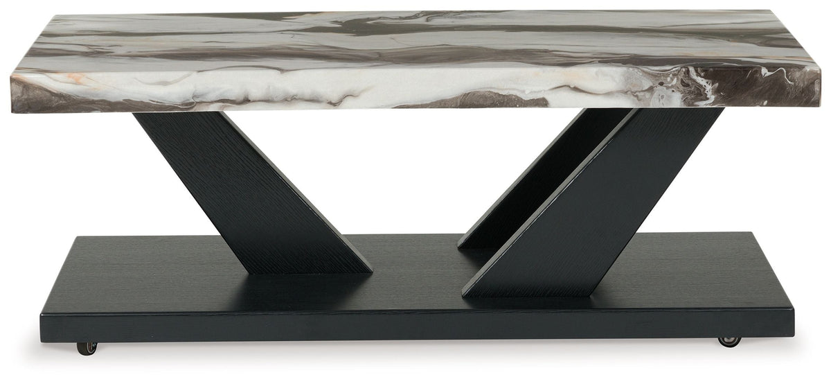 Cendill - Occasional Table Set (Set of 3) - Dark Brown / White / Black by Unique Piece Furniture