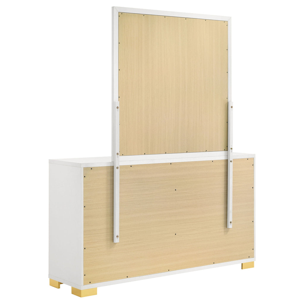 Marceline 6-drawer Dresser with Mirror White by Unique Piece Furniture