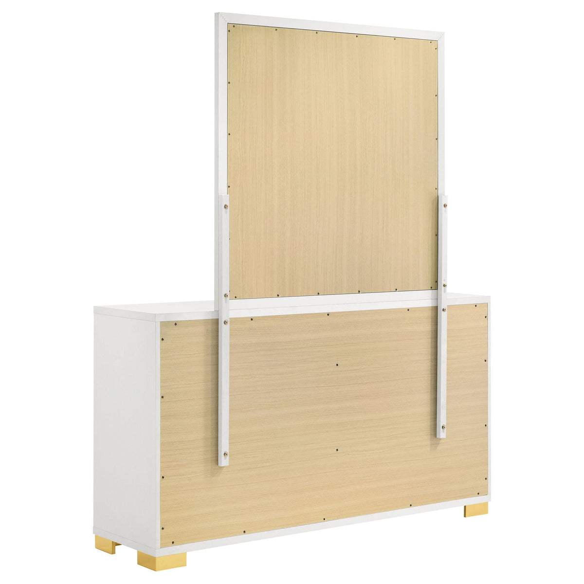 Marceline 6-drawer Dresser with Mirror White by Unique Piece Furniture