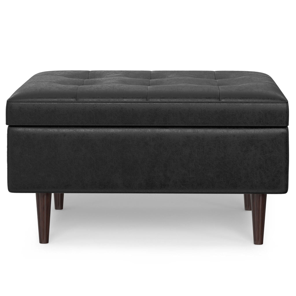 Shay - Large Square Coffee Table Storage Ottoman Mid-Century Style by Unique Piece Furniture