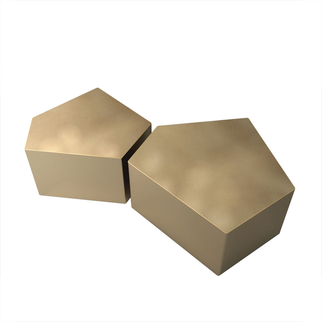 Irregular Pentagon Nesting Coffee Table Set by Unique Piece Furniture