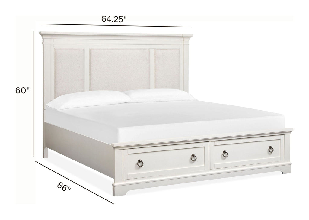 Kingston - Upholstered Panel Storage Bed by Unique Piece Furniture
