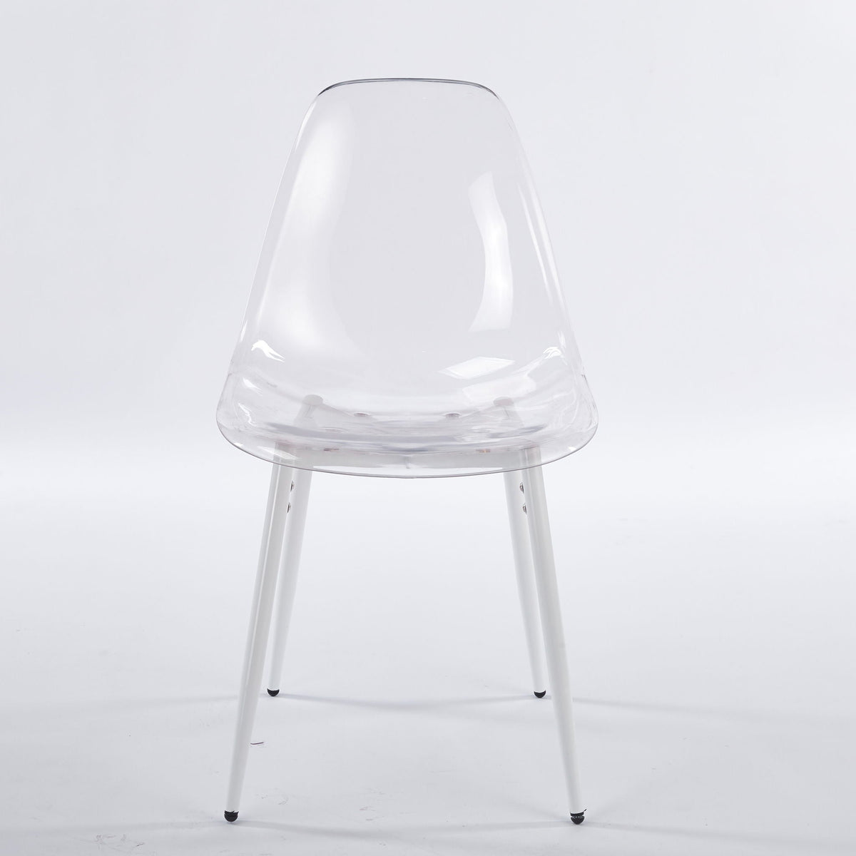 Transparent Dining Chair (Set of 4) - Matte White by Unique Piece Furniture