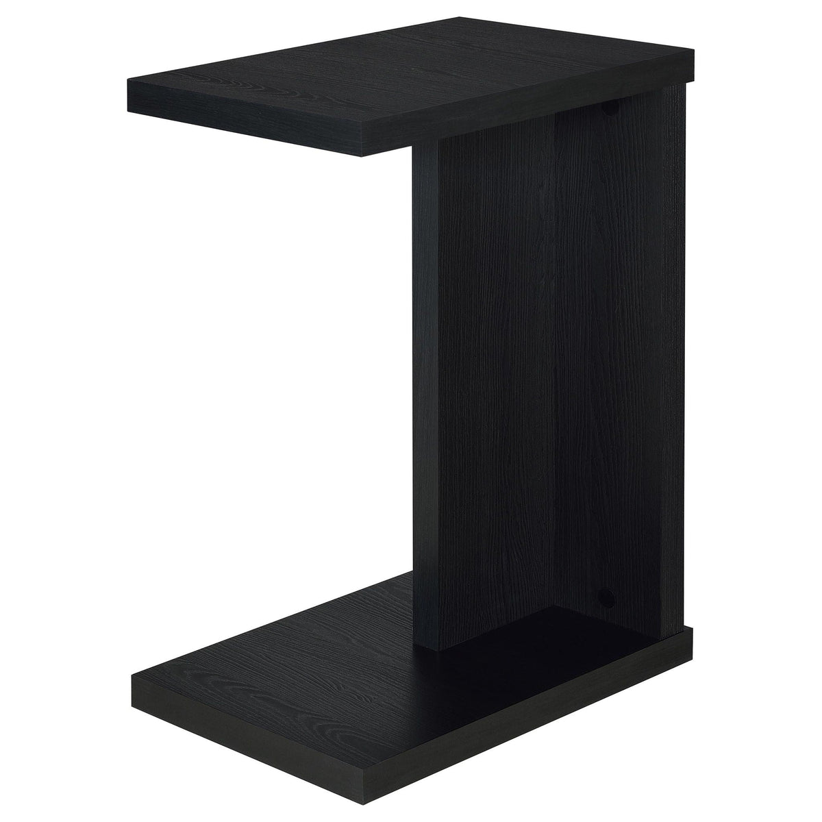 Clower Engineered Wood C-Shaped Sofa Side Table Black by Unique Piece Furniture