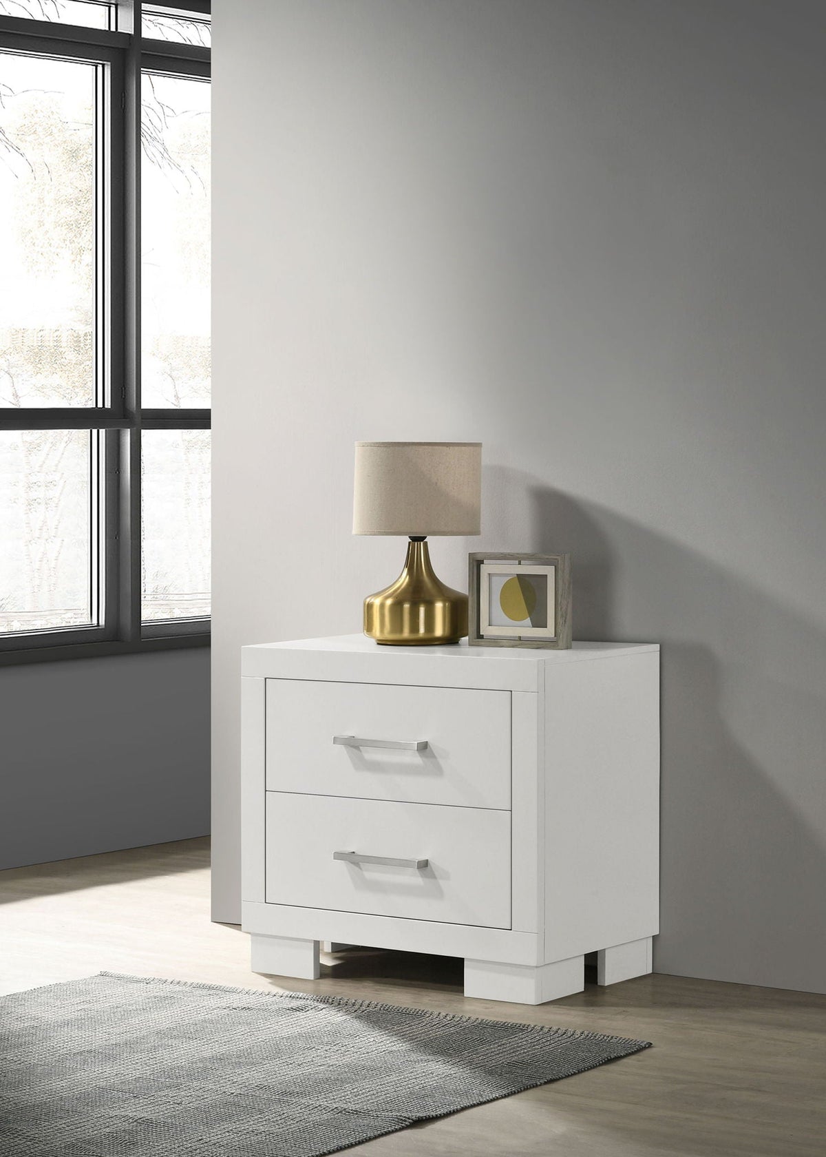 Jessica 2-drawer Nightstand Snow White by Unique Piece Furniture