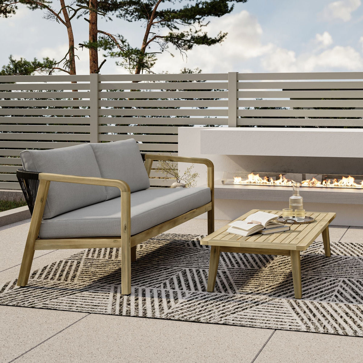 Palmetto - Outdoor Sofa - Stone Gray by Unique Piece Furniture