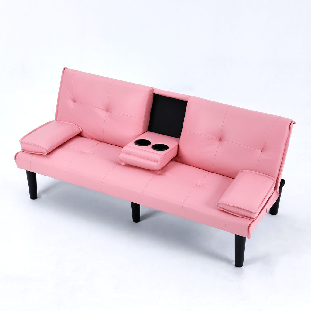 Sofa Bed With Foldable Design And Cup Holder by Unique Piece Furniture