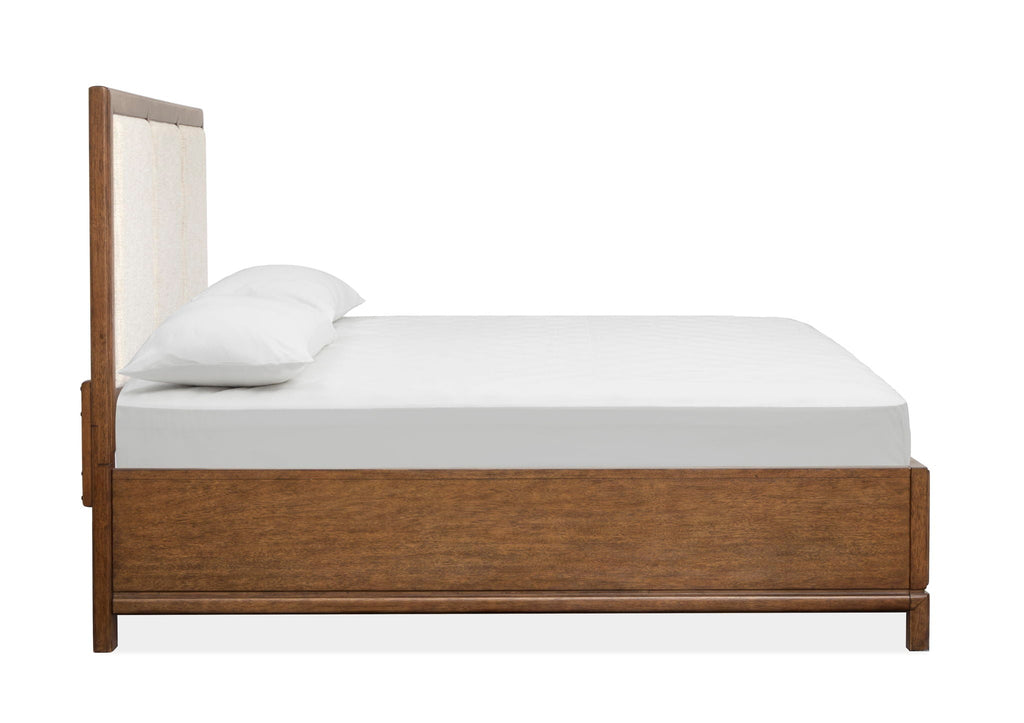 Ridgefield - Complete Panel Storage Bed With Upholstered Headboard by Unique Piece Furniture