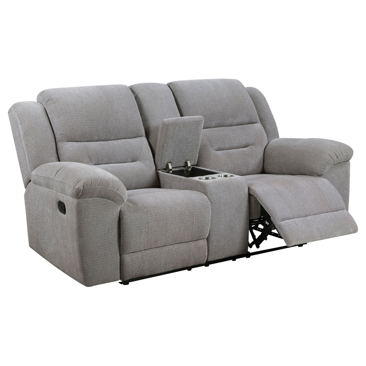 Gilson 3-piece Chenille Upholstered Reclining Sofa Set Grey by Unique Piece Furniture