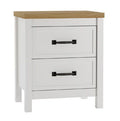 Kerisden - Two Drawer Night Stand - White / Brown by Unique Piece Furniture
