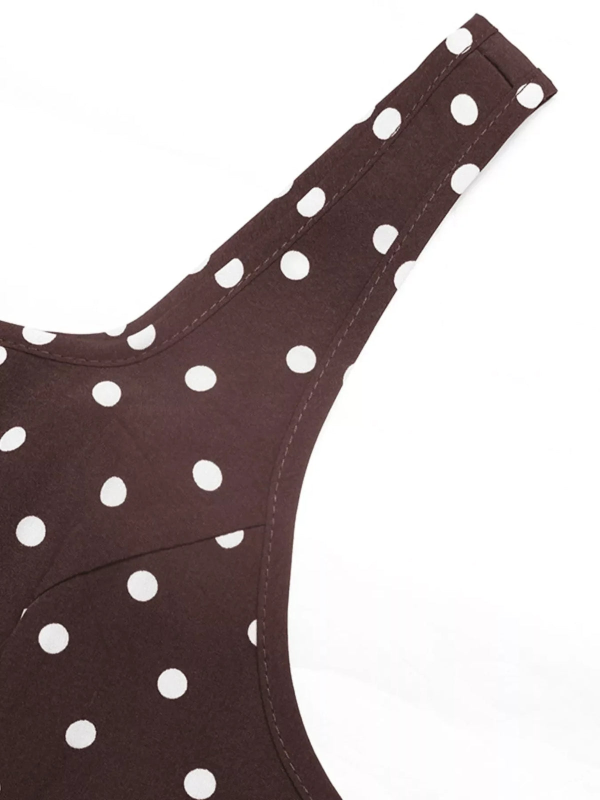Polka Dot Sleeveless Maxi Dress by Shopiebay