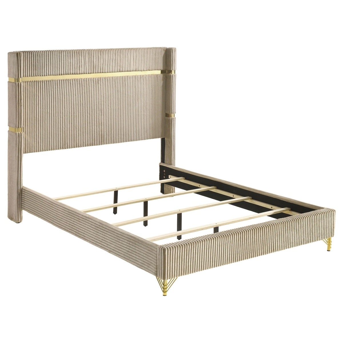 Lucia 4-piece Queen Bedroom Set Beige and White by Unique Piece Furniture
