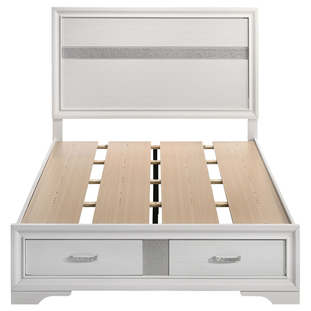 Miranda 51-inch Wood Full Storage Panel Bed White by Unique Piece Furniture