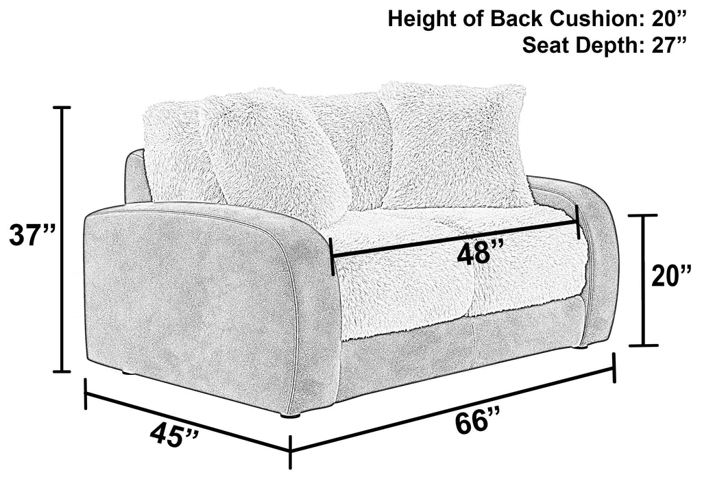 Snowball - Loveseat - Taupe by Unique Piece Furniture