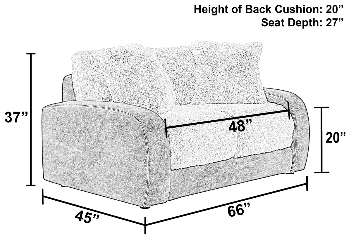 Snowball - Loveseat - Taupe by Unique Piece Furniture