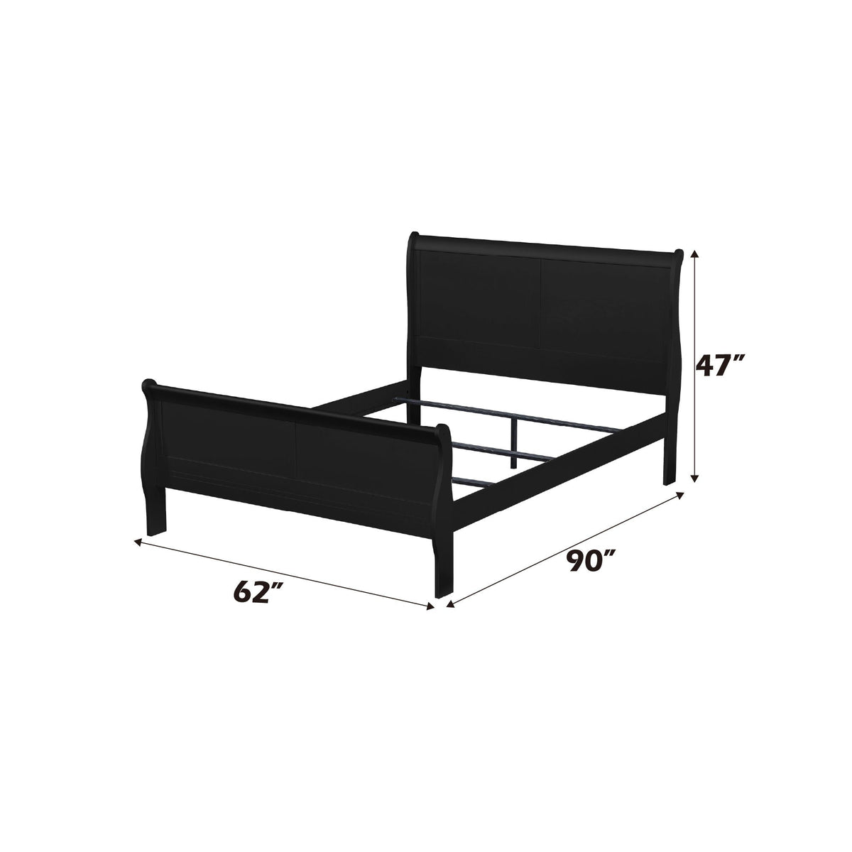 Louis Philippe - Sleigh Style Bed by Unique Piece Furniture
