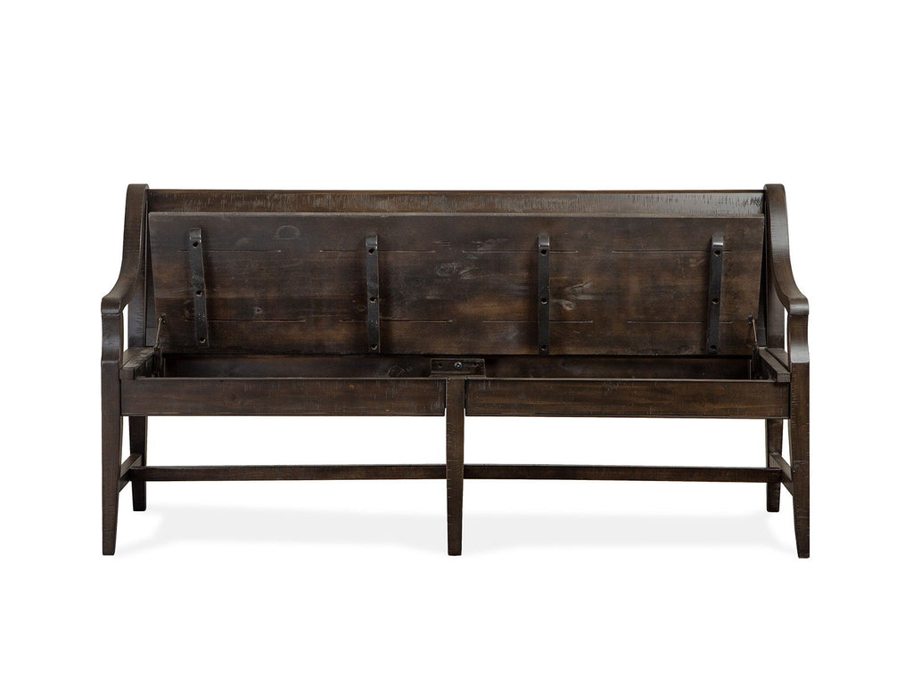 Westley Falls - Bench With Back - Graphite by Unique Piece Furniture