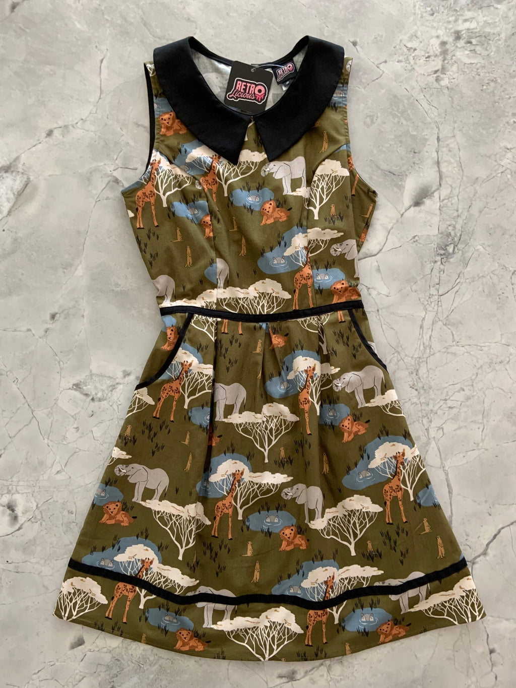 Safari Collared Dress by Retrolicious