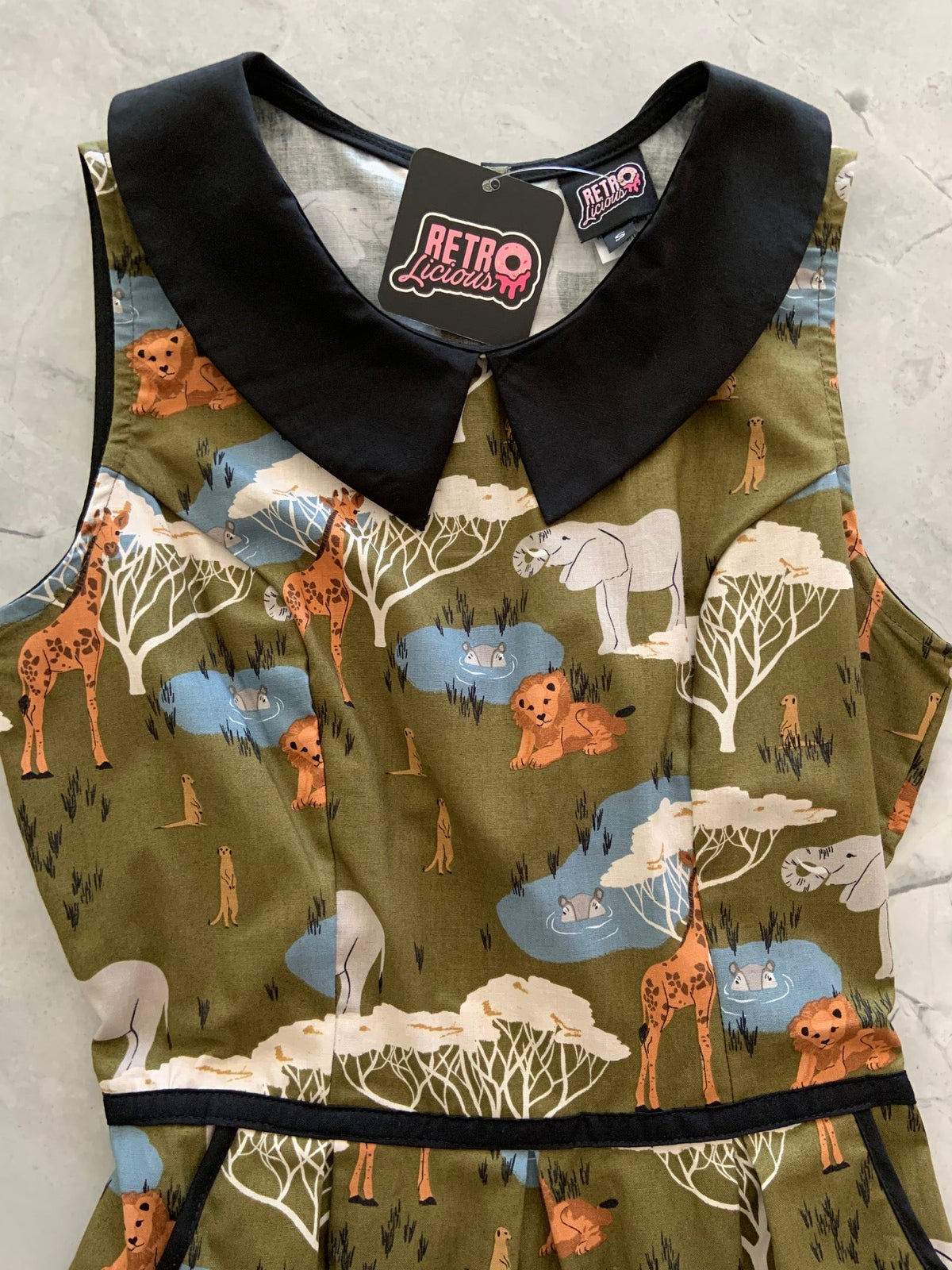 Safari Collared Dress by Retrolicious