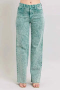 Judy Blue Full Size High Waist Garment Dyed Raw Hem Dad Jean Plus Size by Wild and Free Boutique