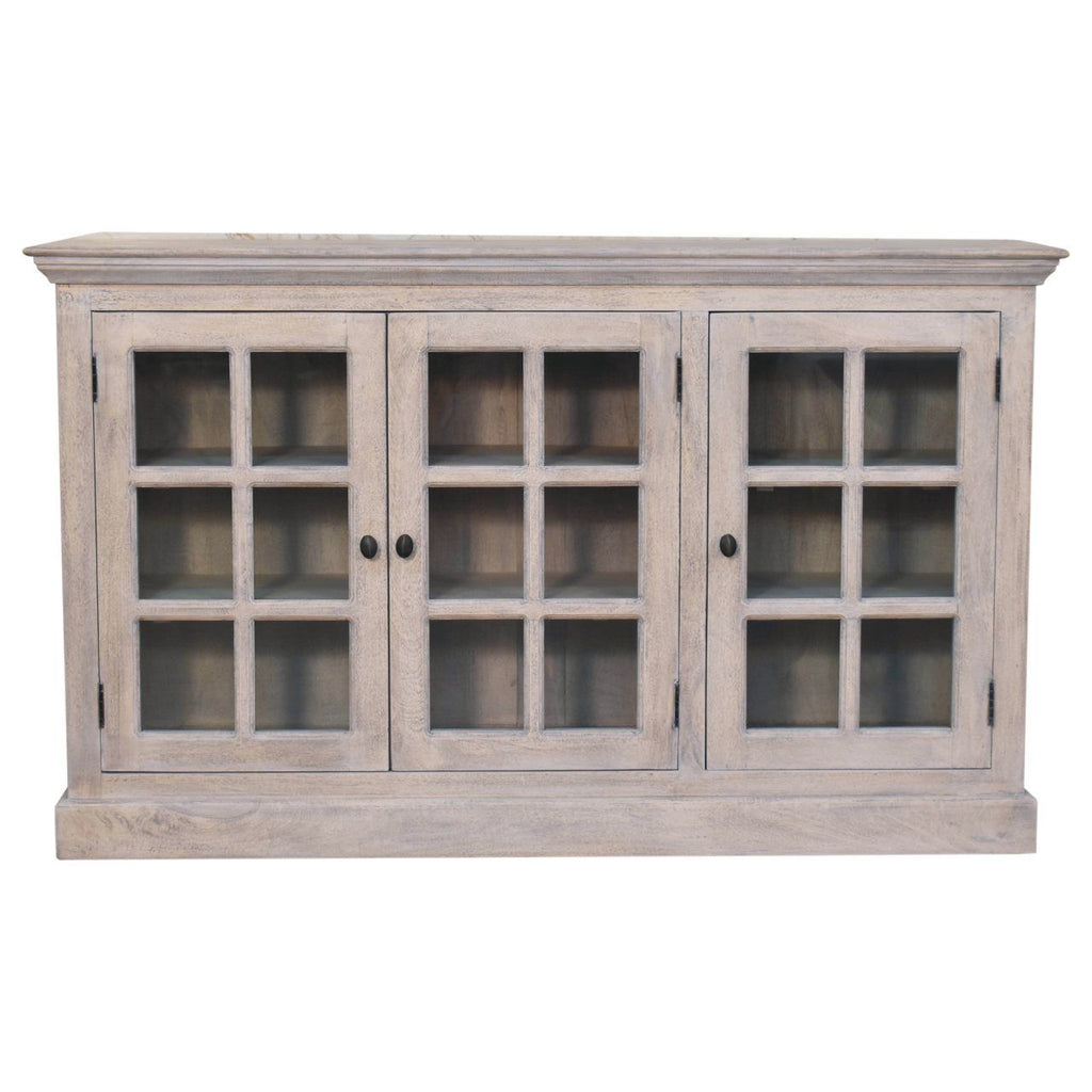 Triple Glazed Cabinet - Gray by Unique Piece Furniture