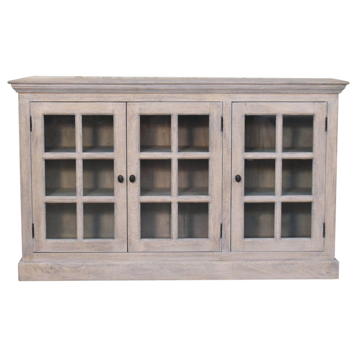 Triple Glazed Cabinet - Gray by Unique Piece Furniture
