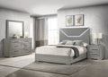 Ives 4-piece Queen Bedroom Set Grey High Gloss by Unique Piece Furniture