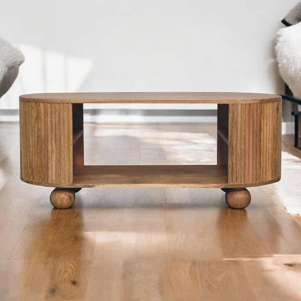 Soba - Ball Open Coffee Table - Oak by Unique Piece Furniture