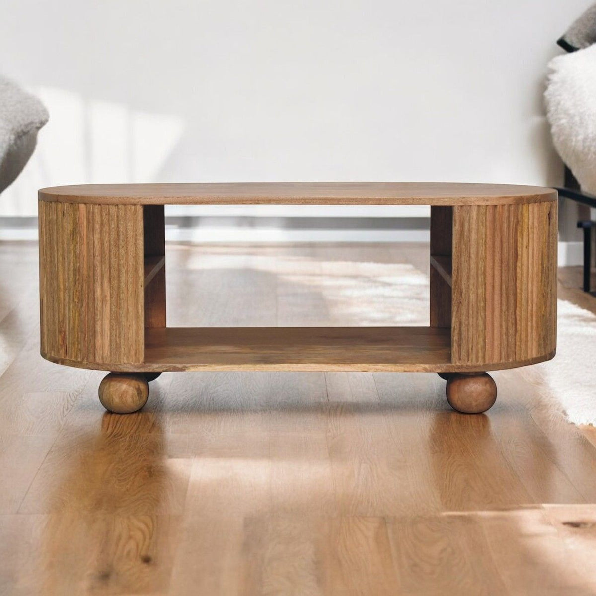 Soba - Ball Open Coffee Table - Oak by Unique Piece Furniture