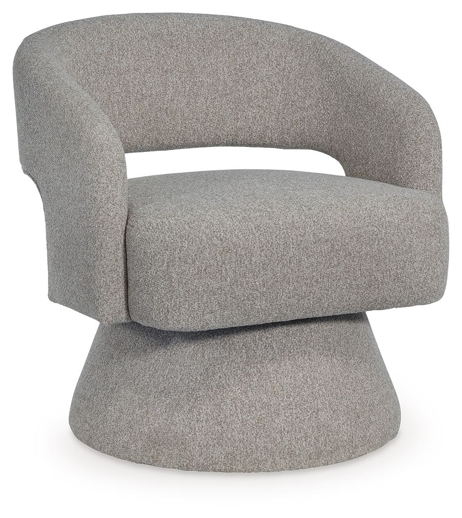 Nashkins - Swivel Accent Chair - Pebble by Unique Piece Furniture