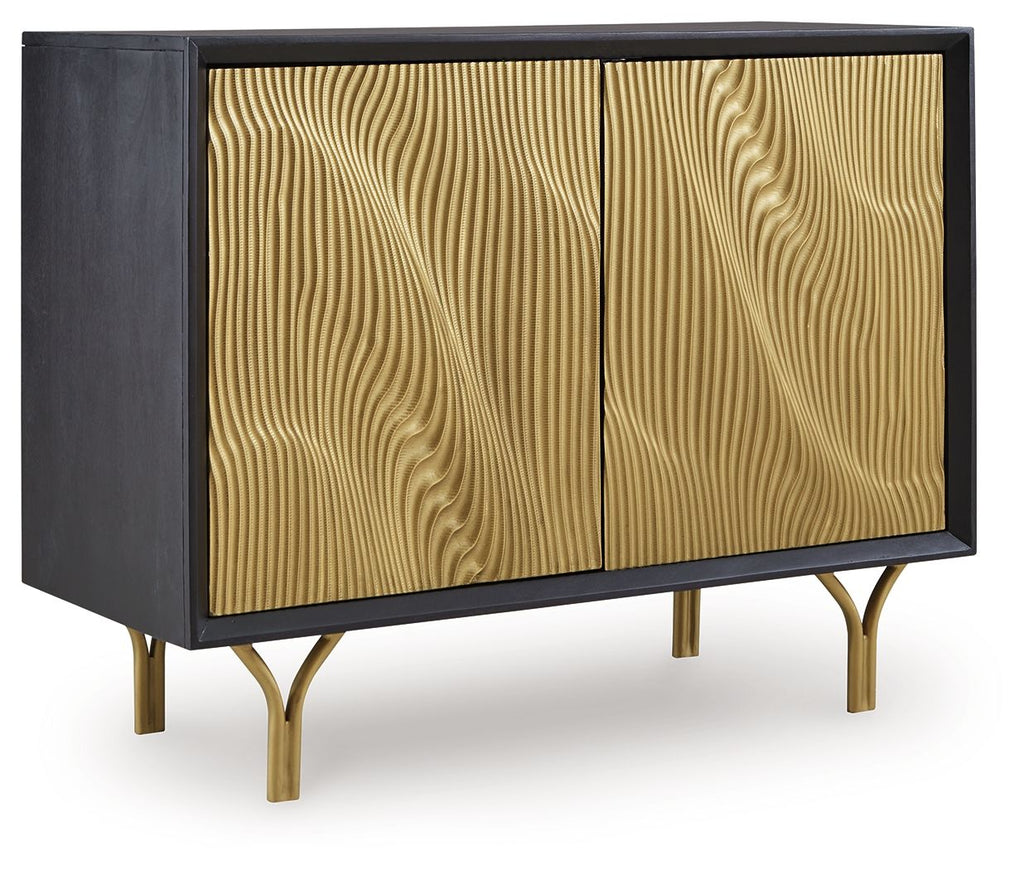 Tayner - Accent Cabinet - Black / Gold Finish by Unique Piece Furniture