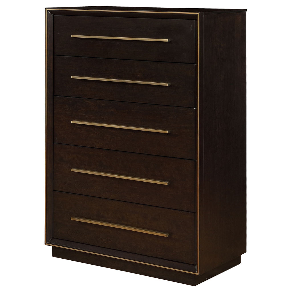 Durango 5-drawer Bedroom Chest Smoked Peppercorn by Unique Piece Furniture