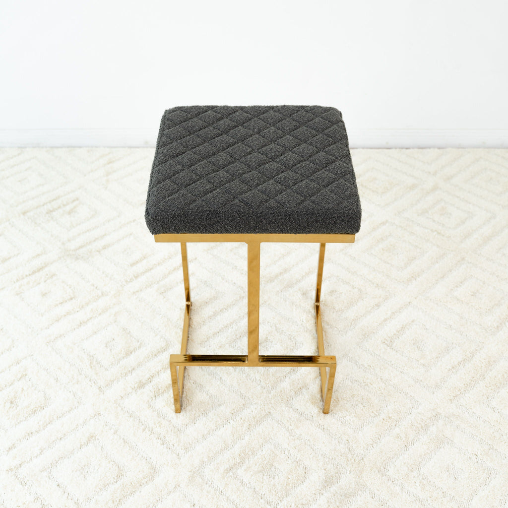Joel - Mid Century Modern Luxury Upholstered Stool by Unique Piece Furniture