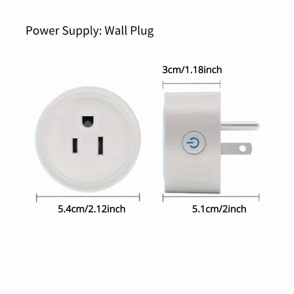 Smart WiFi Plug Outlet Adapter, Works with Alexa & Google, Timer, Voice Control, 2.4GHz Network Home Automation by DailySale