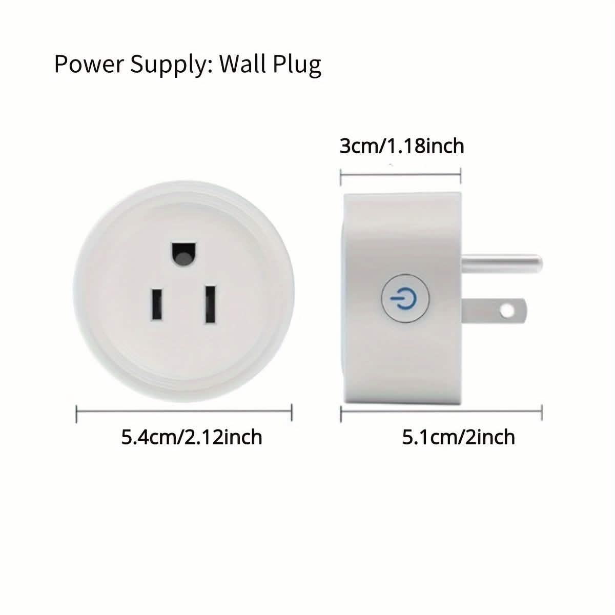 Smart WiFi Plug Outlet Adapter, Works with Alexa & Google, Timer, Voice Control, 2.4GHz Network Home Automation by DailySale