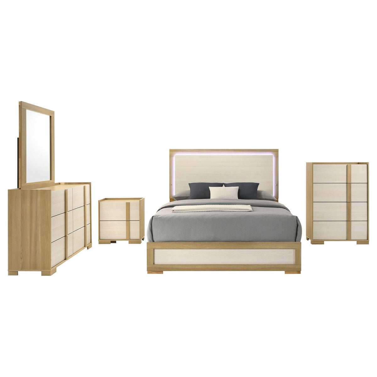 Hyland 5-piece Queen Bedroom Set Natural by Unique Piece Furniture