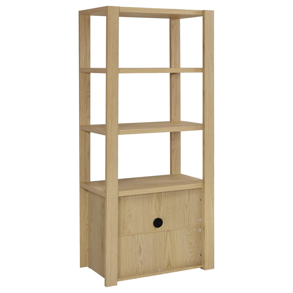 Laurelton 3-shelf Media Tower Tall Pier Cabinet Light Oak by Unique Piece Furniture