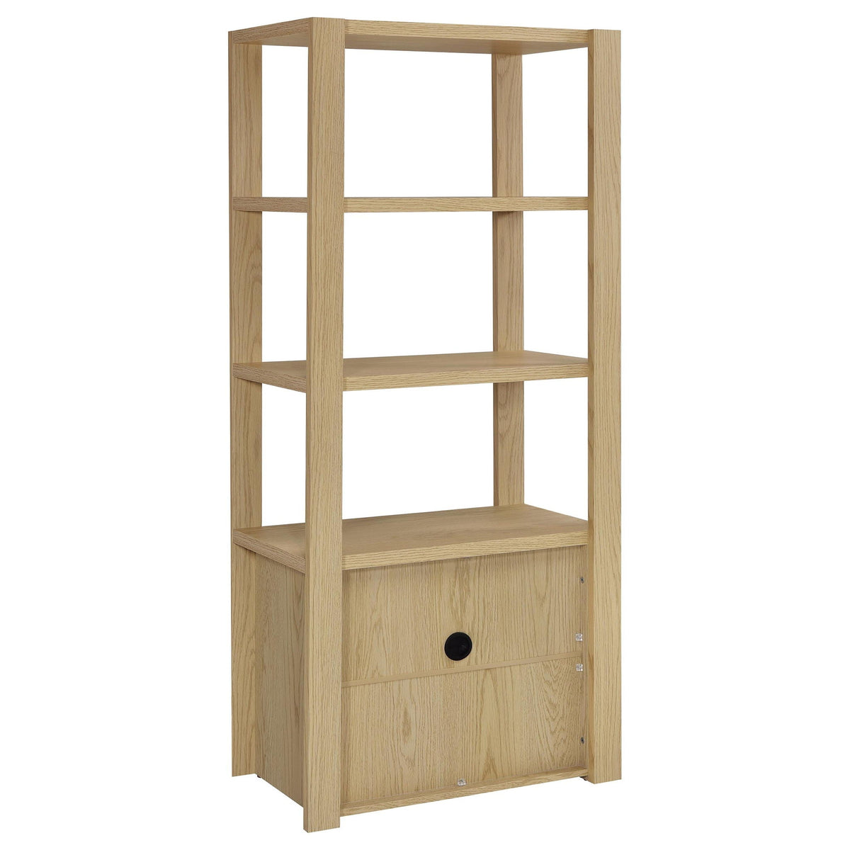 Laurelton 3-shelf Media Tower Tall Pier Cabinet Light Oak by Unique Piece Furniture